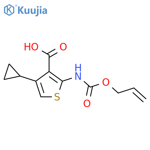 4-cyclopropyl-2-{(prop-2-en-1-yloxy)carbonylamino}thiophene-3-carboxylic acid structure