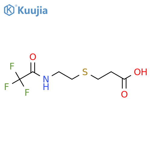 3-{2-(2,2,2-trifluoroacetamido)ethylsulfanyl}propanoic acid structure