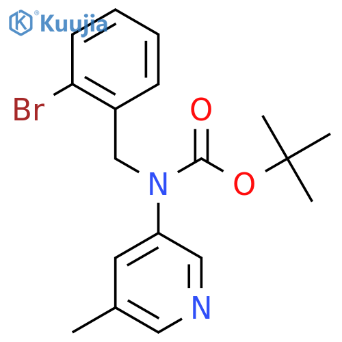 tert-butyl N-(2-bromophenyl)methyl-N-(5-methylpyridin-3-yl)carbamate structure