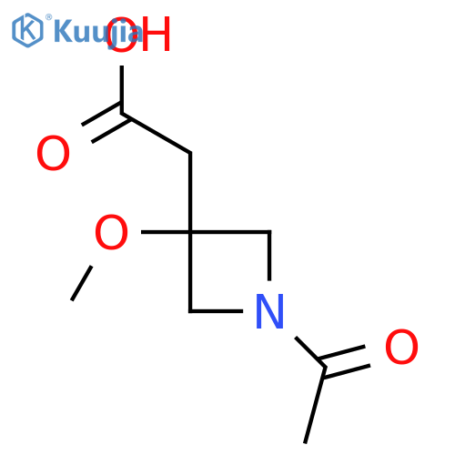 2-(1-Acetyl-3-methoxyazetidin-3-yl)acetic acid structure