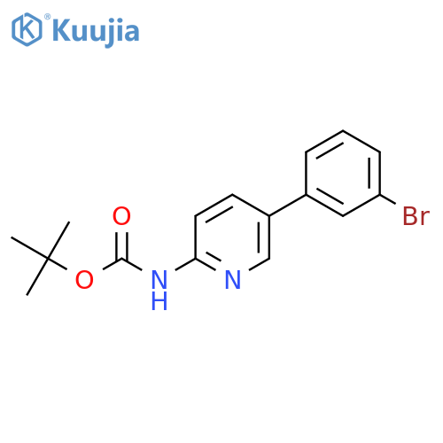 tert-butyl N-5-(3-bromophenyl)pyridin-2-ylcarbamate structure