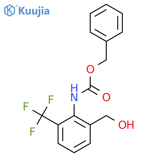 benzyl N-2-(hydroxymethyl)-6-(trifluoromethyl)phenylcarbamate structure