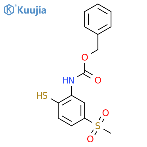 benzyl N-(5-methanesulfonyl-2-sulfanylphenyl)carbamate structure