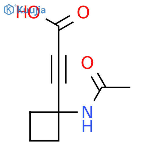 3-(1-Acetamidocyclobutyl)prop-2-ynoic acid structure