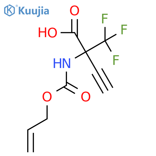 2-{[(Prop-2-en-1-yloxy)carbonyl]amino}-2-(trifluoromethyl)but-3-ynoic acid structure