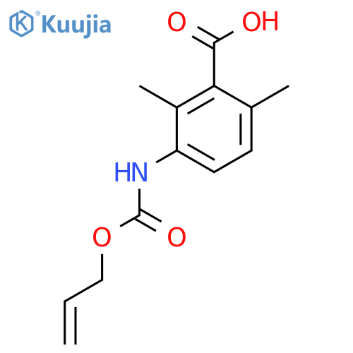 2,6-Dimethyl-3-{[(prop-2-en-1-yloxy)carbonyl]amino}benzoic acid structure