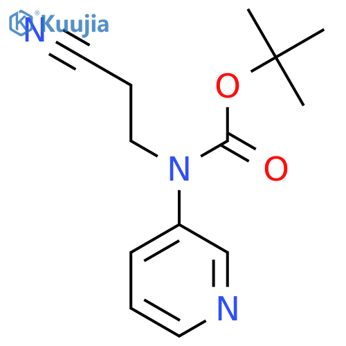 tert-butyl N-(2-cyanoethyl)-N-(pyridin-3-yl)carbamate structure
