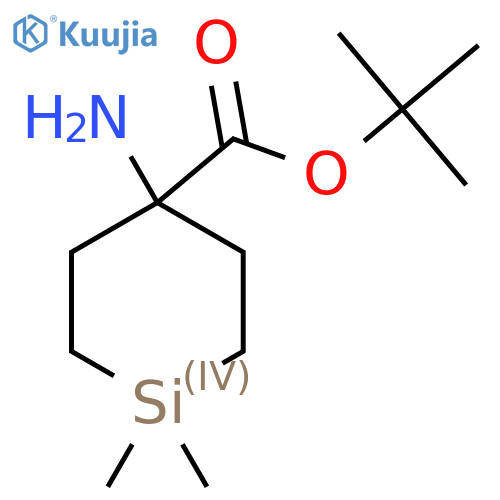 Tert-butyl 4-amino-1,1-dimethylsilinane-4-carboxylate structure