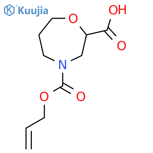 4-(prop-2-en-1-yloxy)carbonyl-1,4-oxazepane-2-carboxylic acid structure