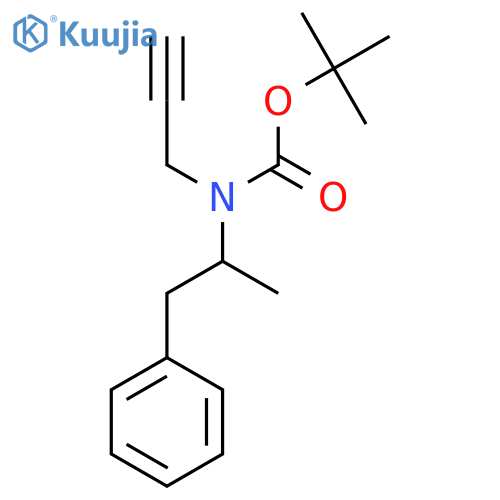 tert-butyl N-(1-phenylpropan-2-yl)-N-(prop-2-yn-1-yl)carbamate structure