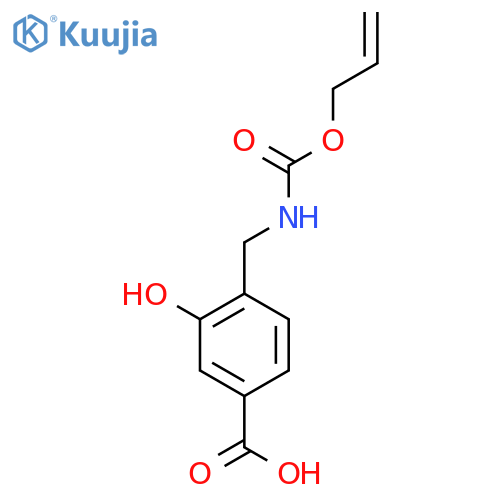3-Hydroxy-4-({[(prop-2-en-1-yloxy)carbonyl]amino}methyl)benzoic acid structure
