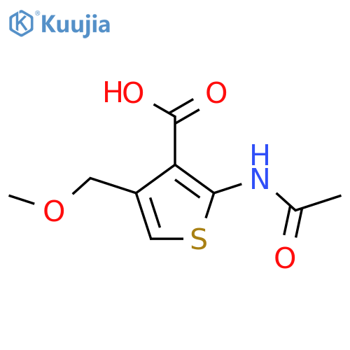 2-acetamido-4-(methoxymethyl)thiophene-3-carboxylic acid structure