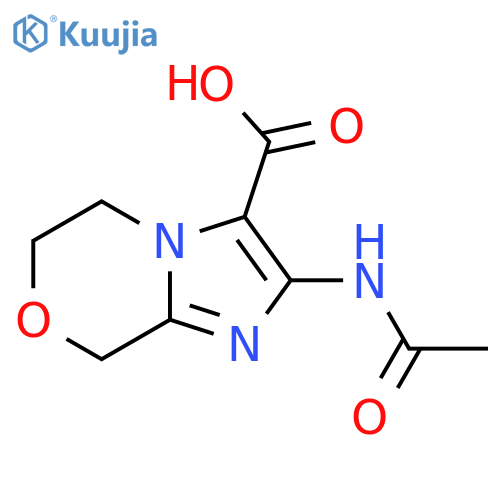 2-acetamido-5H,6H,8H-imidazo2,1-c1,4oxazine-3-carboxylic acid structure