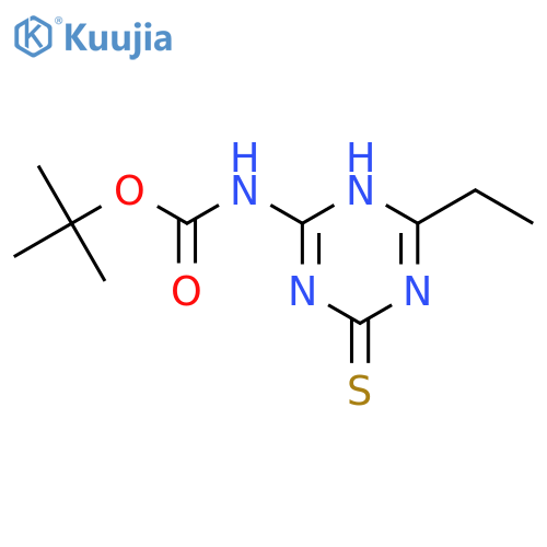 tert-butyl N-(4-ethyl-6-sulfanyl-1,3,5-triazin-2-yl)carbamate structure