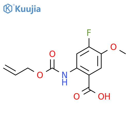 4-fluoro-5-methoxy-2-{(prop-2-en-1-yloxy)carbonylamino}benzoic acid structure