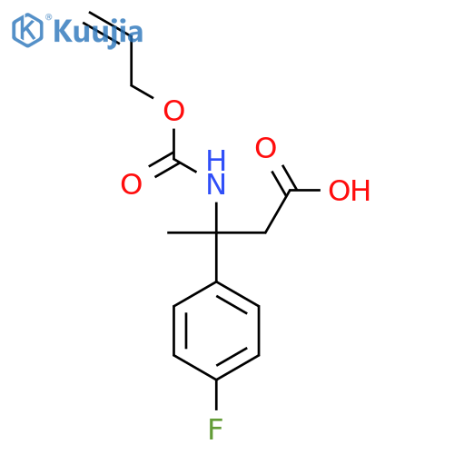 3-(4-Fluorophenyl)-3-{[(prop-2-en-1-yloxy)carbonyl]amino}butanoic acid structure