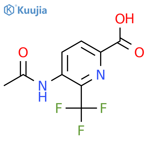 5-Acetamido-6-(trifluoromethyl)pyridine-2-carboxylic acid structure