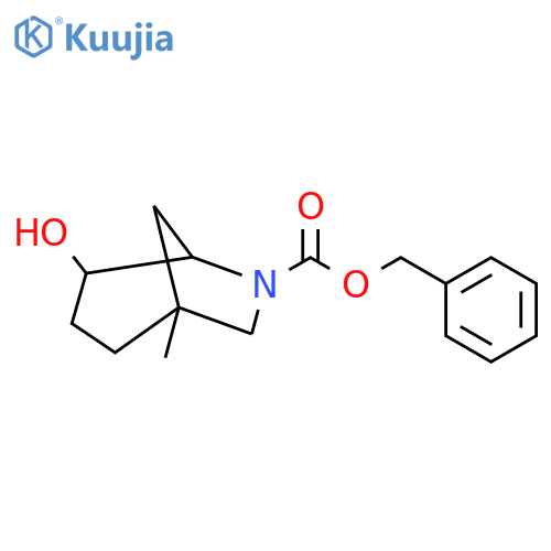 Benzyl 4-hydroxy-1-methyl-6-azabicyclo[3.2.1]octane-6-carboxylate structure