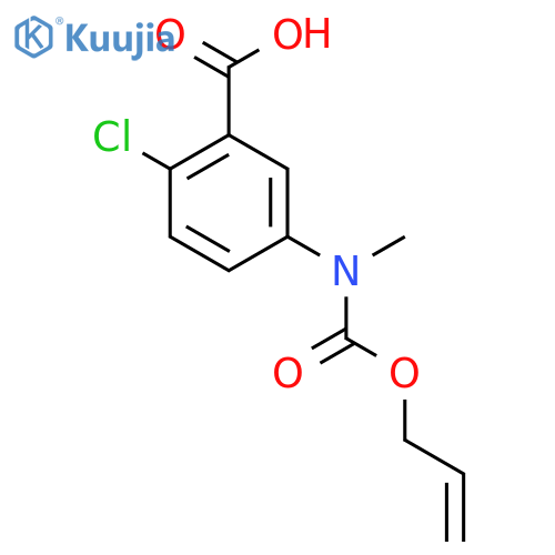 2-chloro-5-{methyl(prop-2-en-1-yloxy)carbonylamino}benzoic acid structure