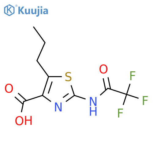 5-Propyl-2-(2,2,2-trifluoroacetamido)-1,3-thiazole-4-carboxylic acid structure