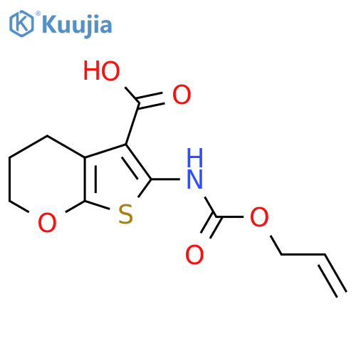 6-{(prop-2-en-1-yloxy)carbonylamino}-2H,3H,4H-thieno2,3-bpyran-5-carboxylic acid structure
