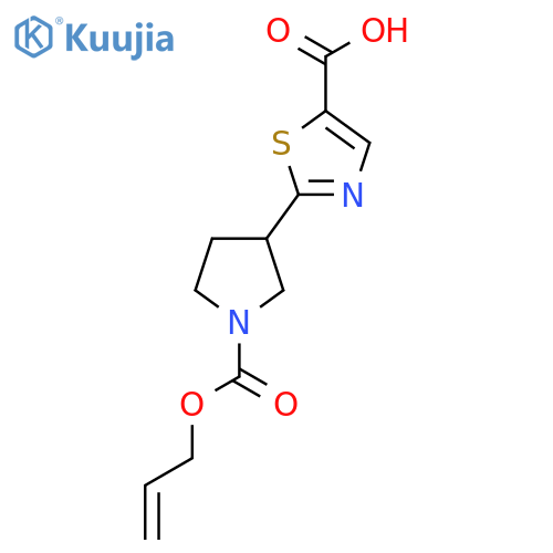 2-{1-(prop-2-en-1-yloxy)carbonylpyrrolidin-3-yl}-1,3-thiazole-5-carboxylic acid structure