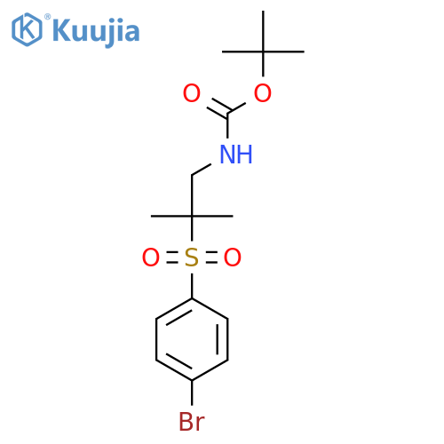 tert-butyl N-2-(4-bromobenzenesulfonyl)-2-methylpropylcarbamate structure