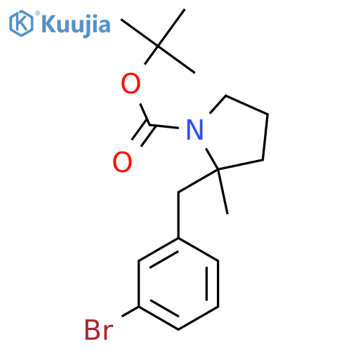 Tert-butyl 2-[(3-bromophenyl)methyl]-2-methylpyrrolidine-1-carboxylate structure