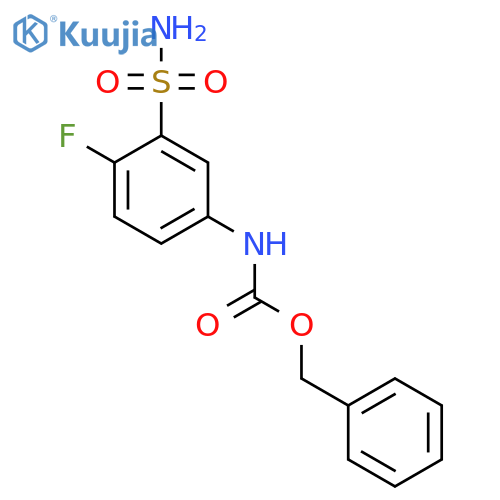 benzyl N-(4-fluoro-3-sulfamoylphenyl)carbamate structure