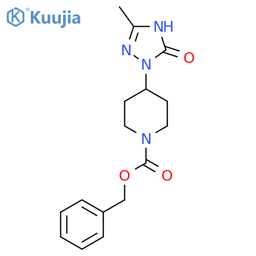 benzyl 4-(5-hydroxy-3-methyl-1H-1,2,4-triazol-1-yl)piperidine-1-carboxylate structure