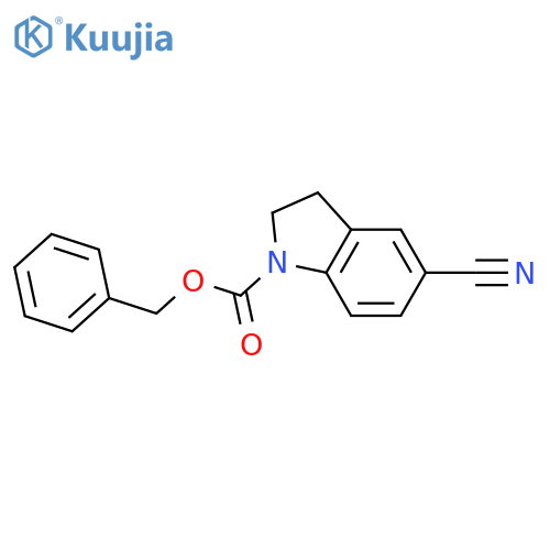 benzyl 5-cyano-2,3-dihydro-1H-indole-1-carboxylate structure
