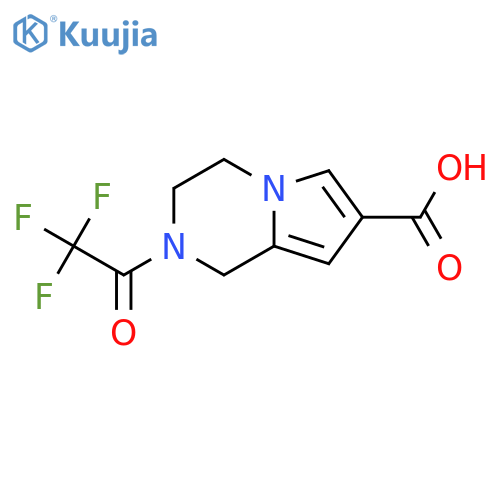 2-(2,2,2-trifluoroacetyl)-1H,2H,3H,4H-pyrrolo1,2-apyrazine-7-carboxylic acid structure