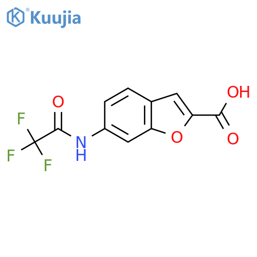 6-(2,2,2-Trifluoroacetamido)-1-benzofuran-2-carboxylic acid structure