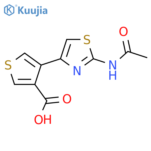 4-(2-Acetamido-1,3-thiazol-4-yl)thiophene-3-carboxylic acid structure
