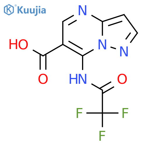 7-(2,2,2-Trifluoroacetamido)pyrazolo[1,5-a]pyrimidine-6-carboxylic acid structure