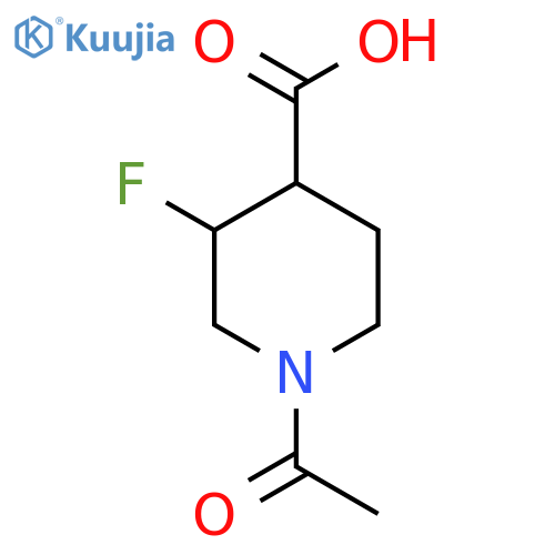 1-Acetyl-3-fluoropiperidine-4-carboxylic acid structure