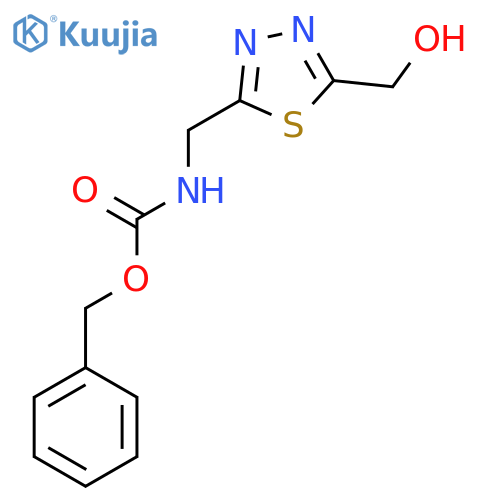 benzyl N-{[5-(hydroxymethyl)-1,3,4-thiadiazol-2-yl]methyl}carbamate structure