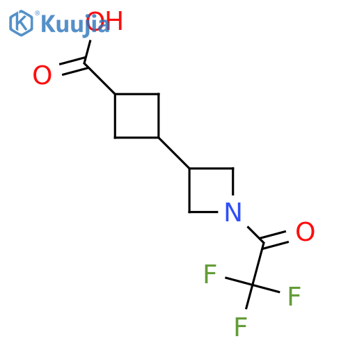 3-1-(2,2,2-trifluoroacetyl)azetidin-3-ylcyclobutane-1-carboxylic acid structure