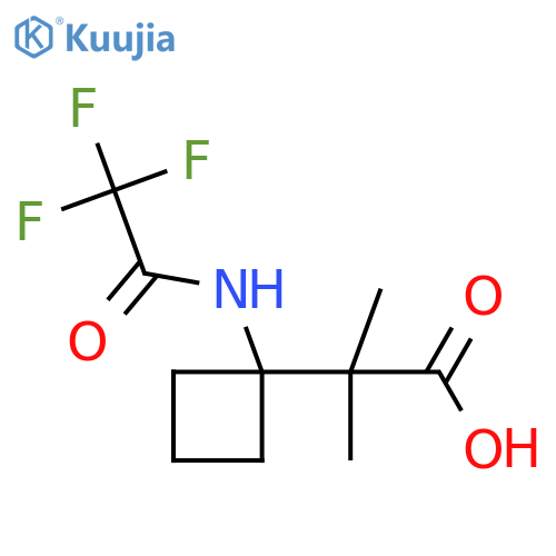 2-methyl-2-1-(2,2,2-trifluoroacetamido)cyclobutylpropanoic acid structure