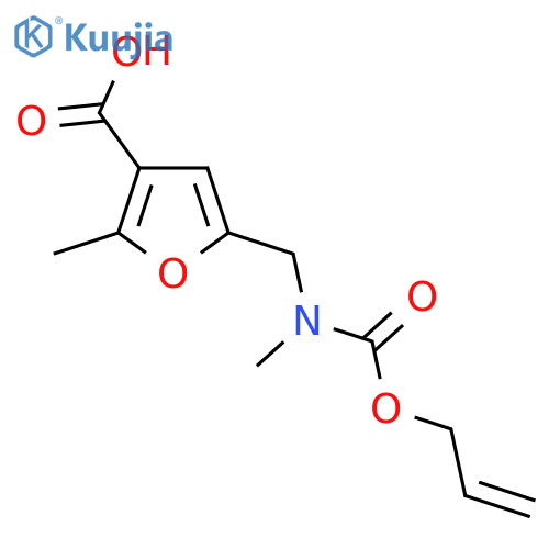 2-methyl-5-({methyl(prop-2-en-1-yloxy)carbonylamino}methyl)furan-3-carboxylic acid structure