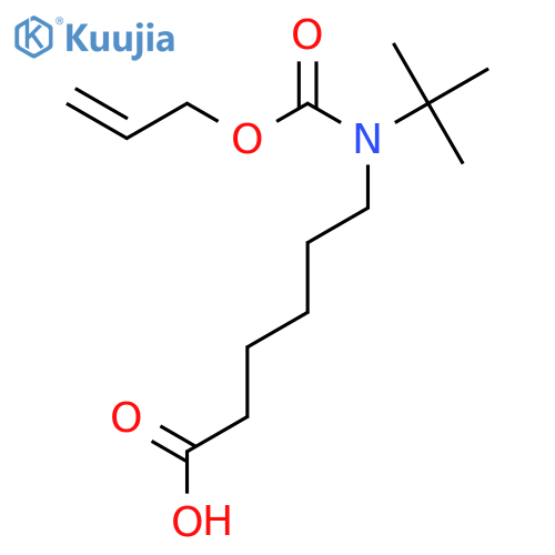 6-{Tert-butyl[(prop-2-en-1-yloxy)carbonyl]amino}hexanoic acid structure