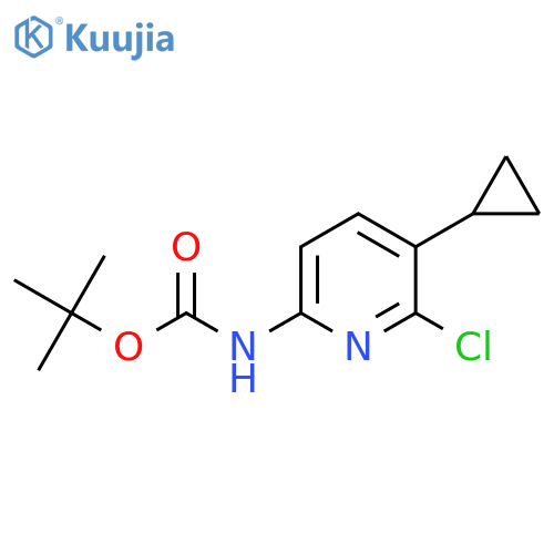 tert-butyl N-(6-chloro-5-cyclopropylpyridin-2-yl)carbamate structure