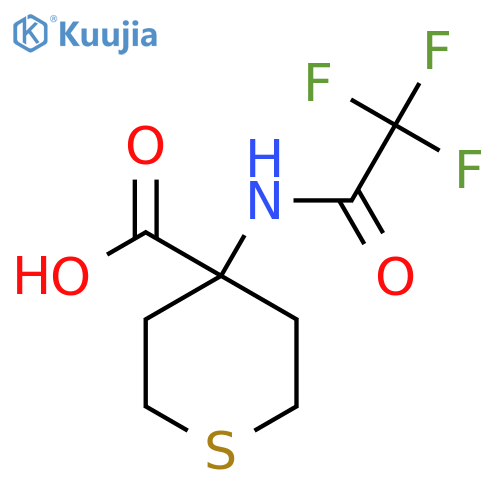 4-(2,2,2-Trifluoroacetamido)thiane-4-carboxylic acid structure