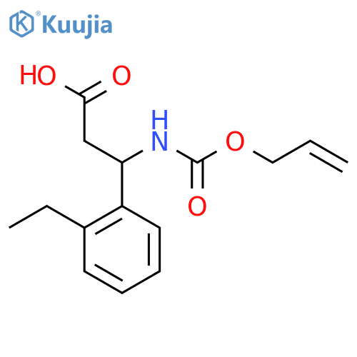 3-(2-Ethylphenyl)-3-{[(prop-2-en-1-yloxy)carbonyl]amino}propanoic acid structure