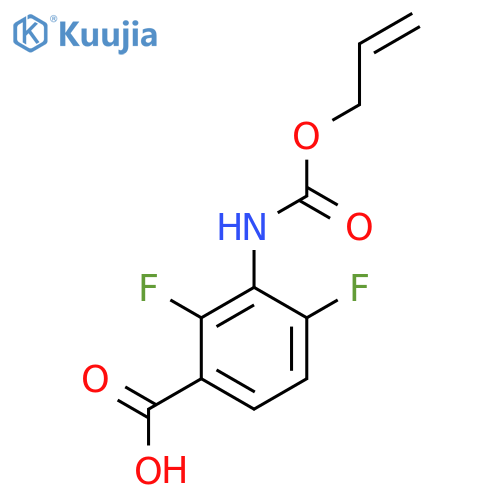 2,4-difluoro-3-{(prop-2-en-1-yloxy)carbonylamino}benzoic acid structure