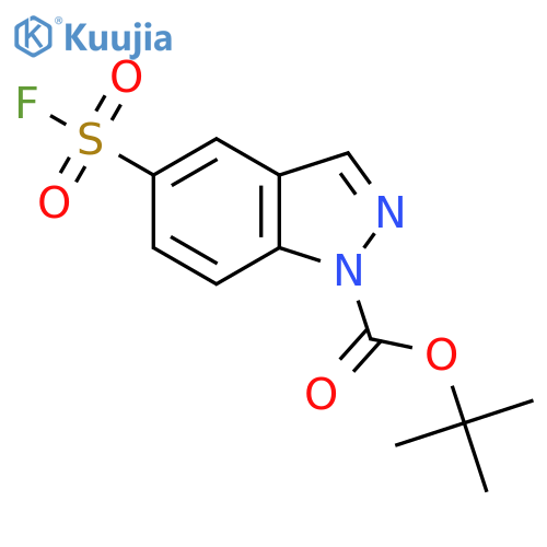 tert-butyl 5-(fluorosulfonyl)-1H-indazole-1-carboxylate structure