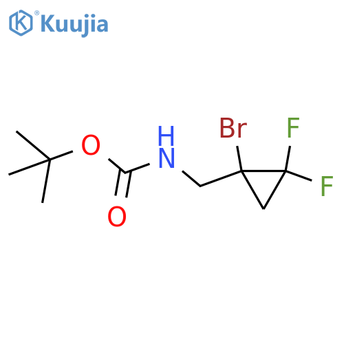 tert-butyl N-(1-bromo-2,2-difluorocyclopropyl)methylcarbamate structure