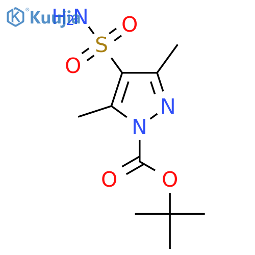 tert-butyl 3,5-dimethyl-4-sulfamoyl-1H-pyrazole-1-carboxylate structure