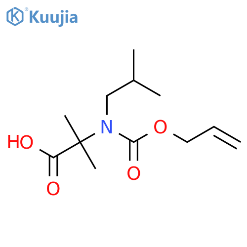 2-Methyl-2-[(2-methylpropyl)[(prop-2-en-1-yloxy)carbonyl]amino]propanoic acid structure