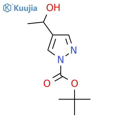 tert-butyl 4-(1-hydroxyethyl)-1H-pyrazole-1-carboxylate structure